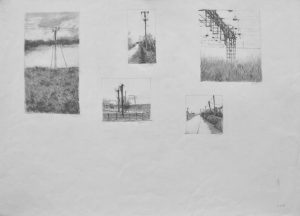 Wires, a series of pencil drawings by Mike Perkins.